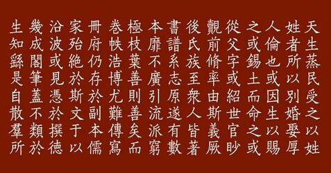 Un'opera di calligrafia di scrittura cinese in stile Song