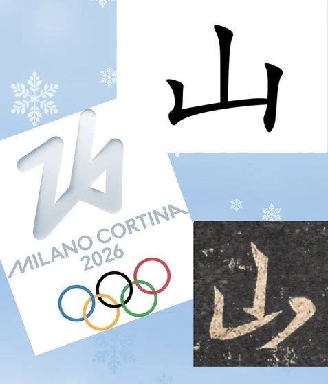Il simbolo olimpico di Milano incontra la scrittura cinese